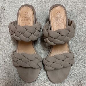 Society Women's Braided Sandals - Gray